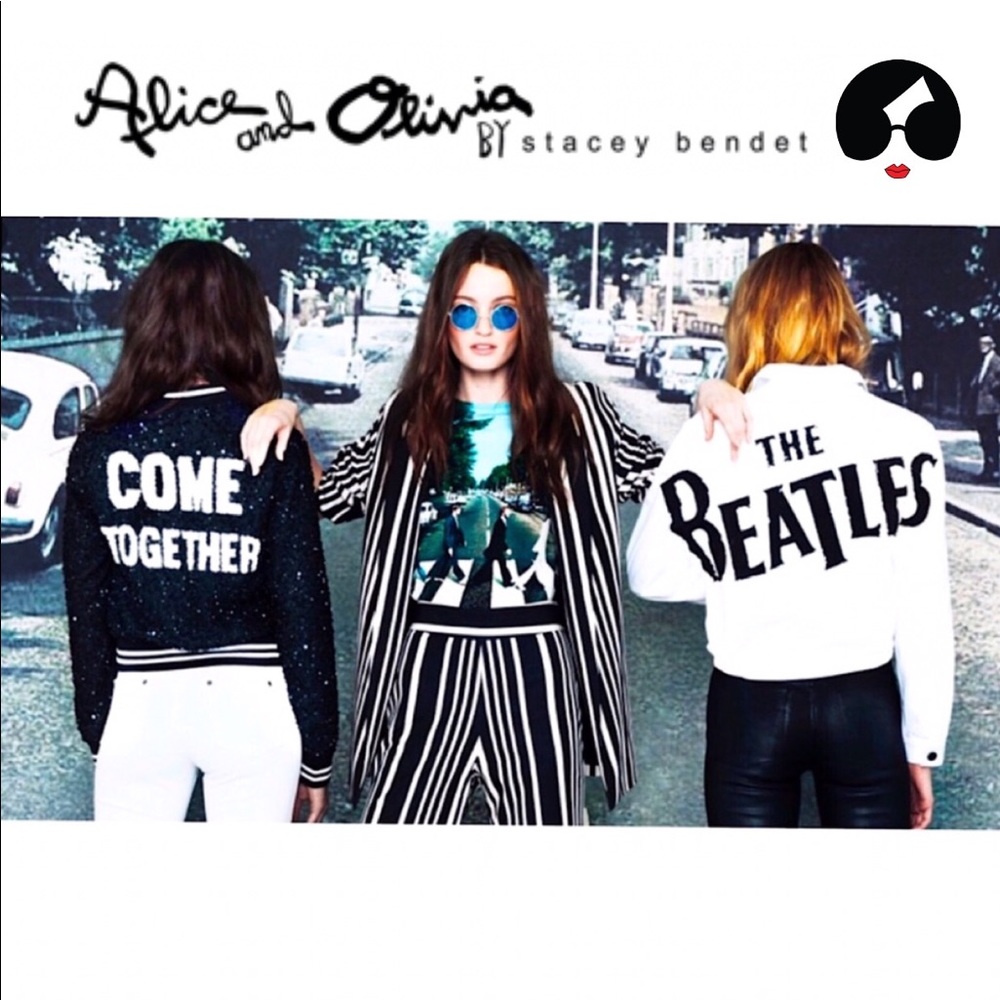 Alice + Olivia x The Beatles Chloe‘ denim jacket